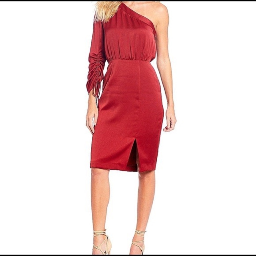 Gianni Bini | Stephanie One Shoulder Ruched Sleeve Dress